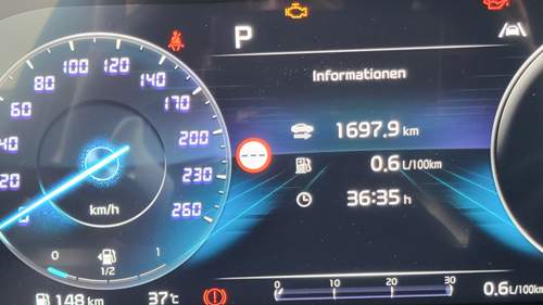 Mein Verbrauch bei 1697,9 Km 0,6l