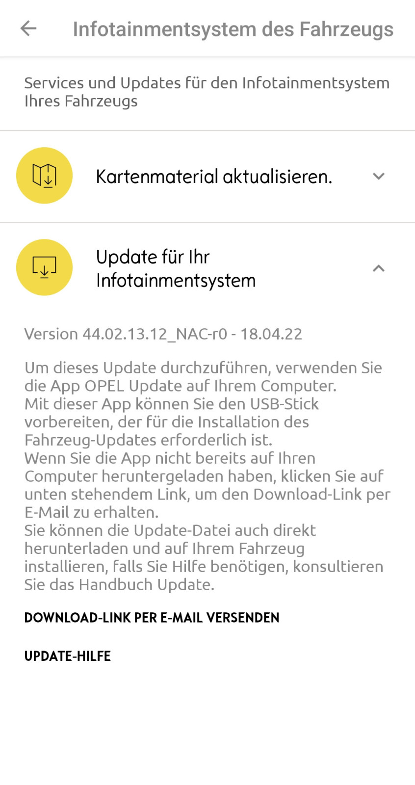 Update Corsa Infotainment