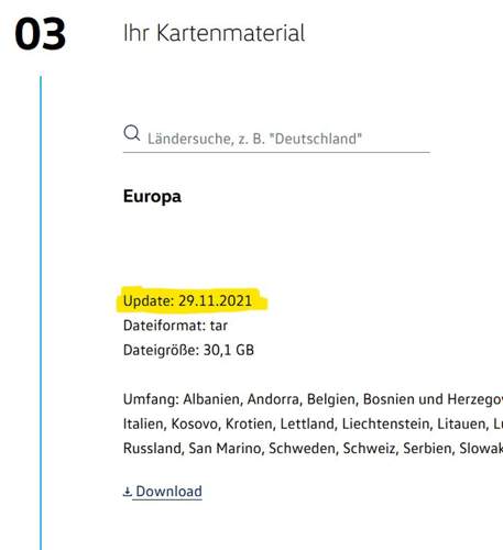 Navigation-map-update Passat GTE