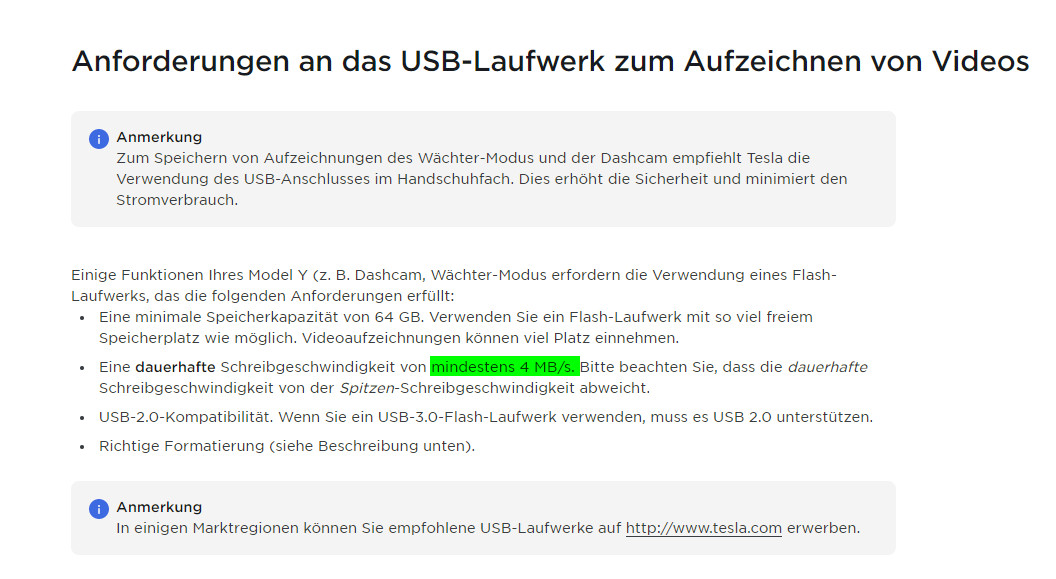Infos zum USB-Anschluss im Handschuhfach