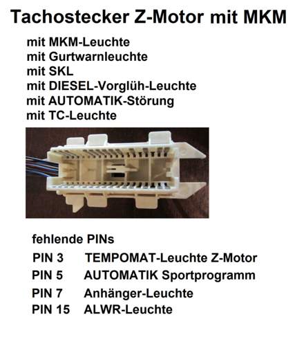 Tachostecker Z-Motor mit MKM