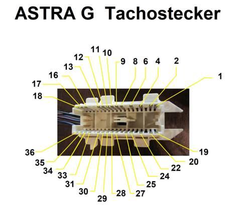 Pinnummerierung Tachostecker