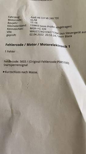 Fehlercode