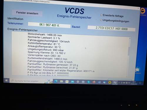 P2463 00 DPF Russbeladung zu hoch