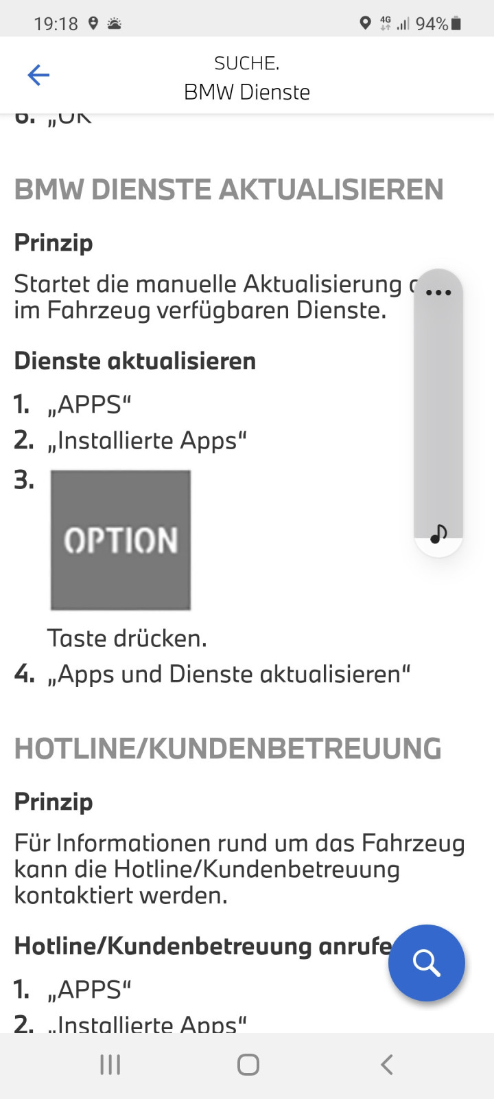 Ziele über „MyBMW“-App kommen nicht im Fahrzeug an
