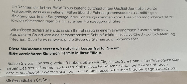Rückruf 2022 / Diverse Fehler / Kulanz