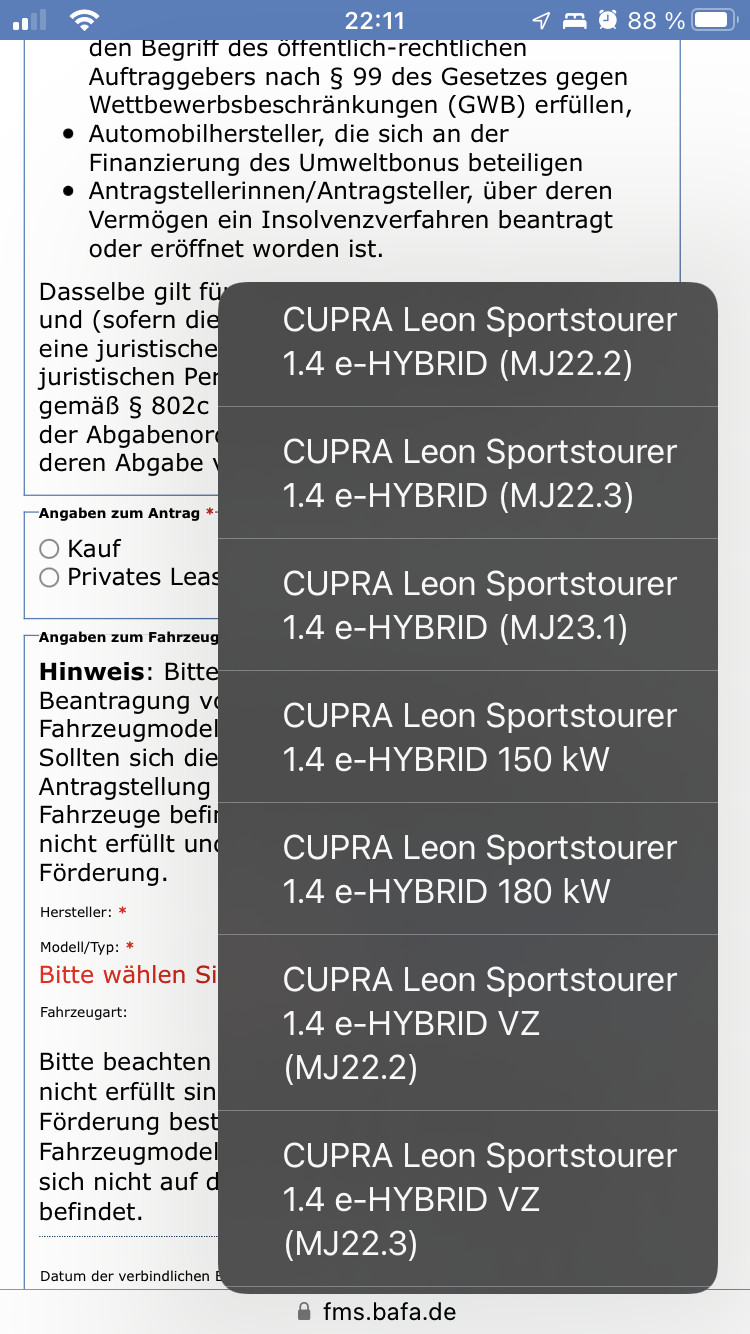 Lieferzeit Cupra Leon eHybrid 204PS