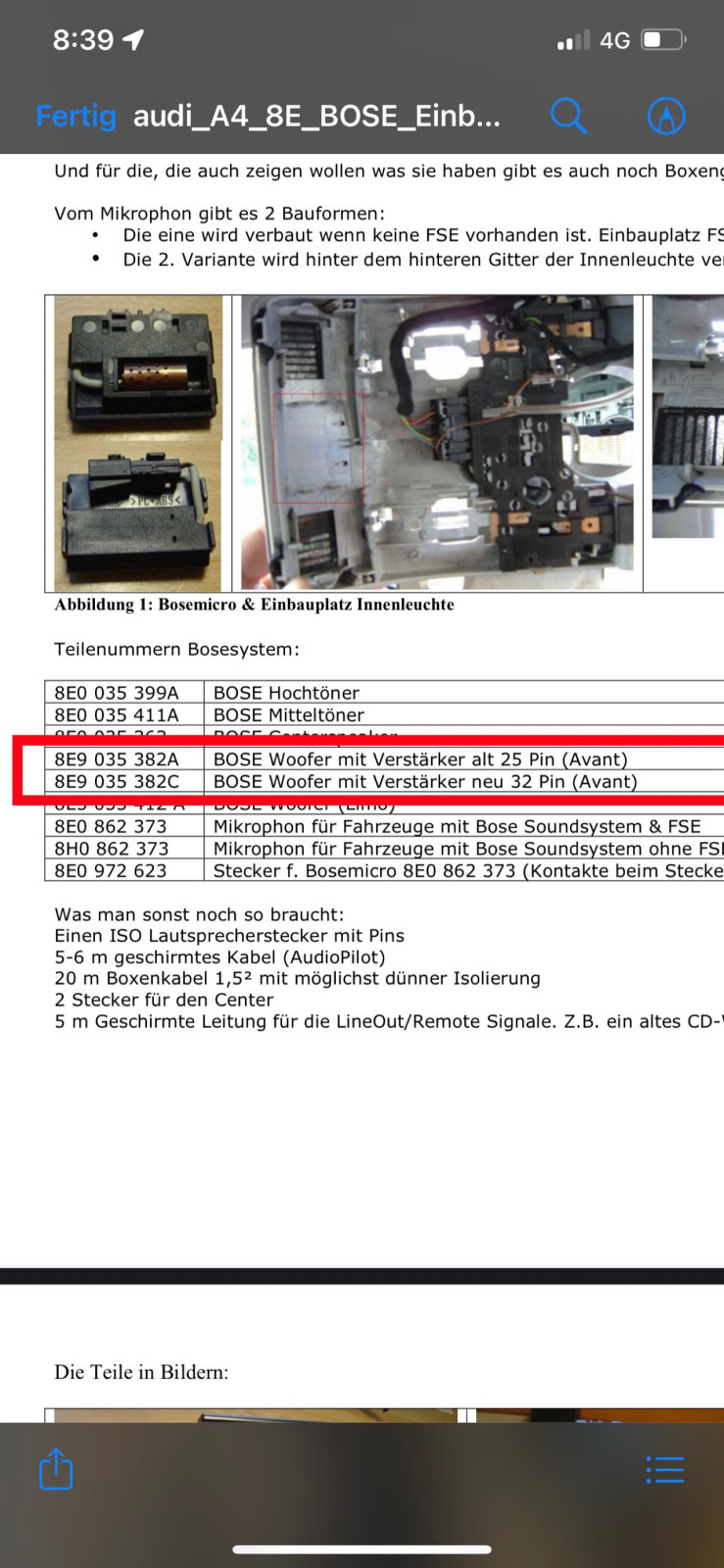 A4 B6 - Subwoofer Einbau