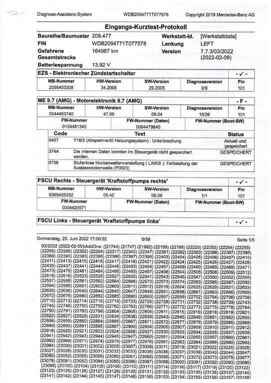 Fehler ASR ESP Distronic Reifendrucküberwachung