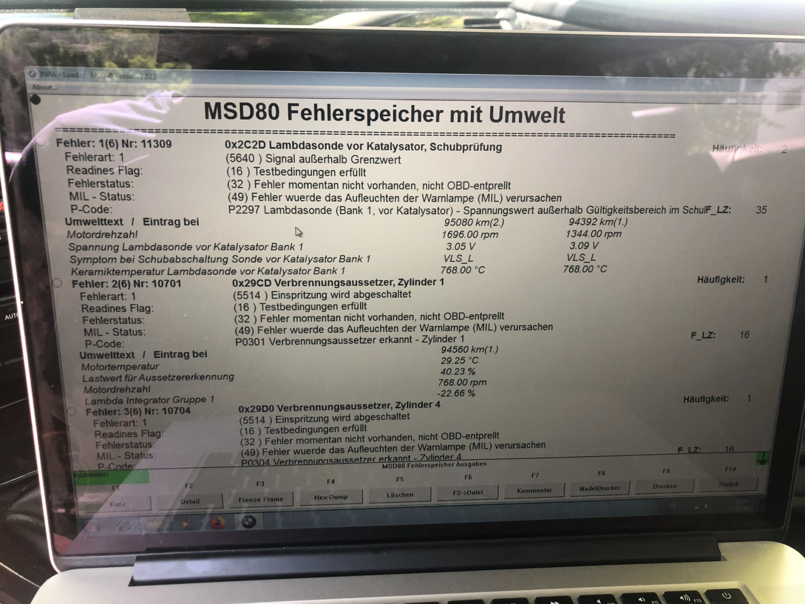 Zündaussetzer beim Kaltstart am Morgen