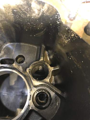 Einlaufspur im Gehäuse