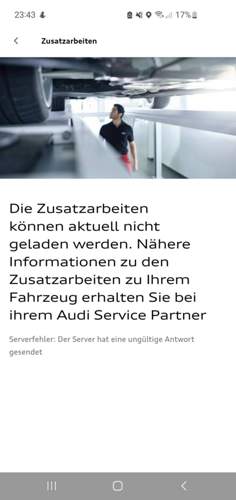 MyAudi Connect Dienste teilweise down? - Seite 15