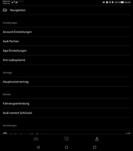 Audi connect Schlüssel Funktion
