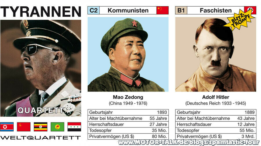 Blitz-Tromph, der Tyrannen-Vergleich