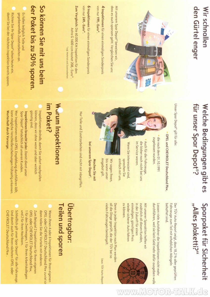 Keine Festpreise bei Opel für Inspektion?