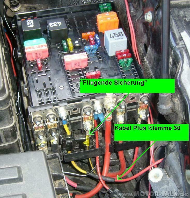 Caddy 1,6 Schaltplan Sicherungen, Klemme 15