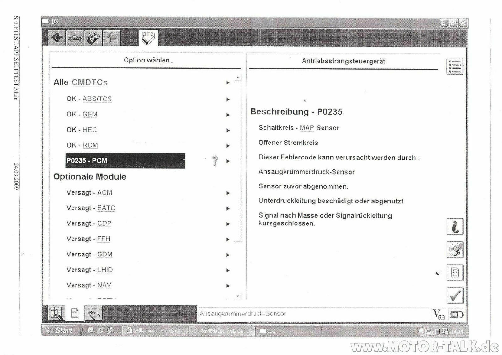 Temp. Leistungsverlust – Vorfacelift MK3 TDCI