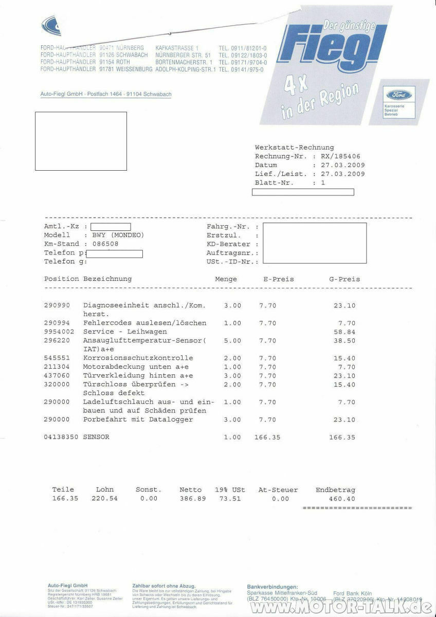 Temp. Leistungsverlust – Vorfacelift MK3 TDCI
