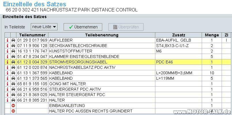 PDC nachrüstung einbau E46 FL Coupe