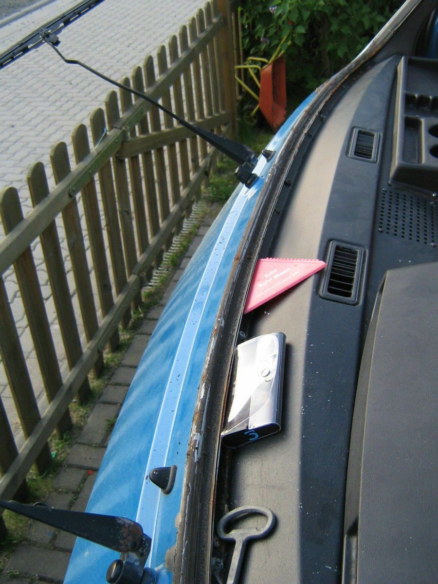 Falzrost an der Windschutzscheibe