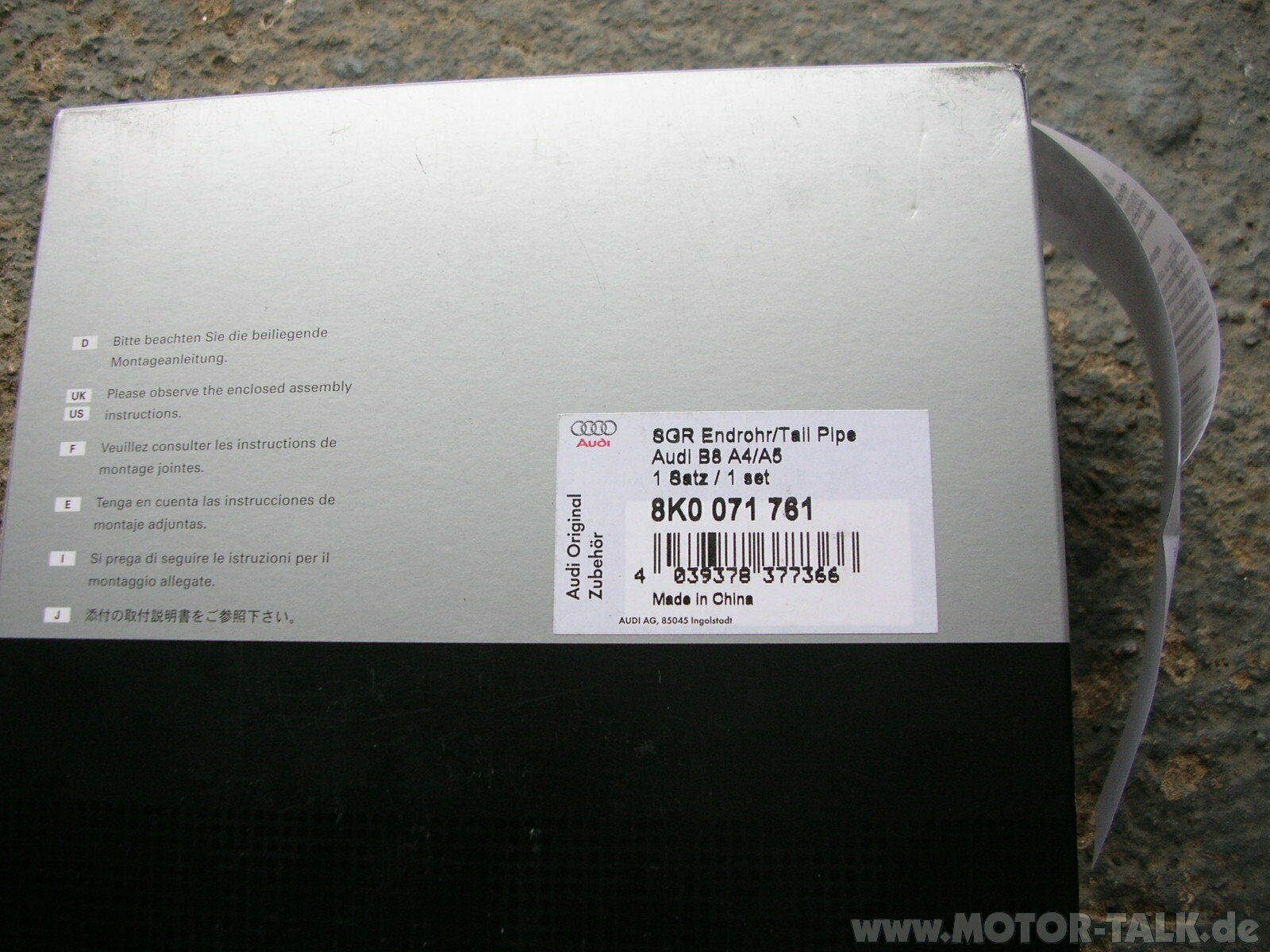 Endrohrblenden Edelstahl