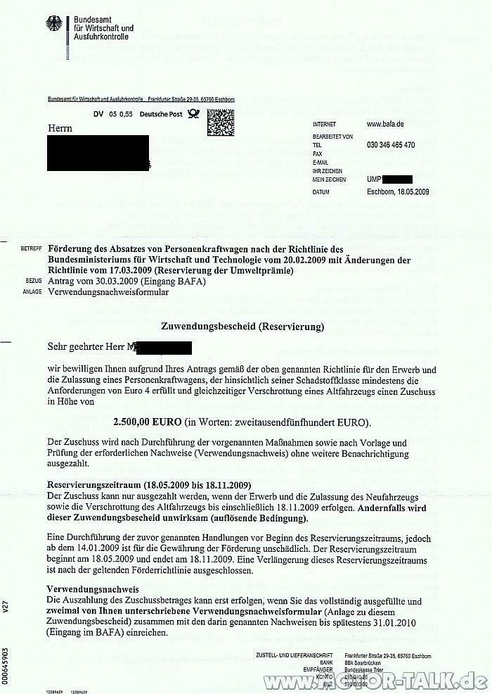 Hat schon jemand den Reservierungsbescheid?