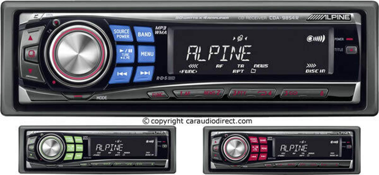 Top Alpine CDA-9854R Autoradio mit Mp3 wie neu. Beleuchtung 4 Fach ...