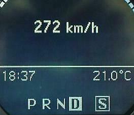 Tacho zeigt Geschwindigkeiten >260 nicht an