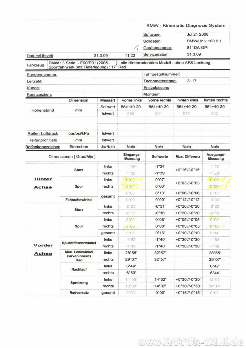 Unruhiges Fahrverhalten bei höhere Geschwindigkeit