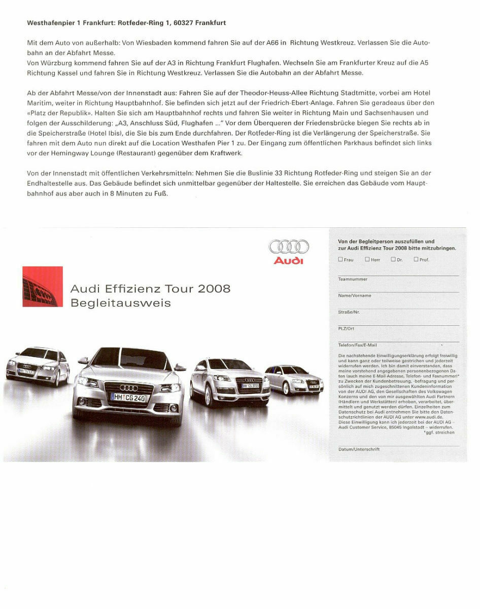 Team m-t 304 auf der Audi Effizienz Tour 2008!