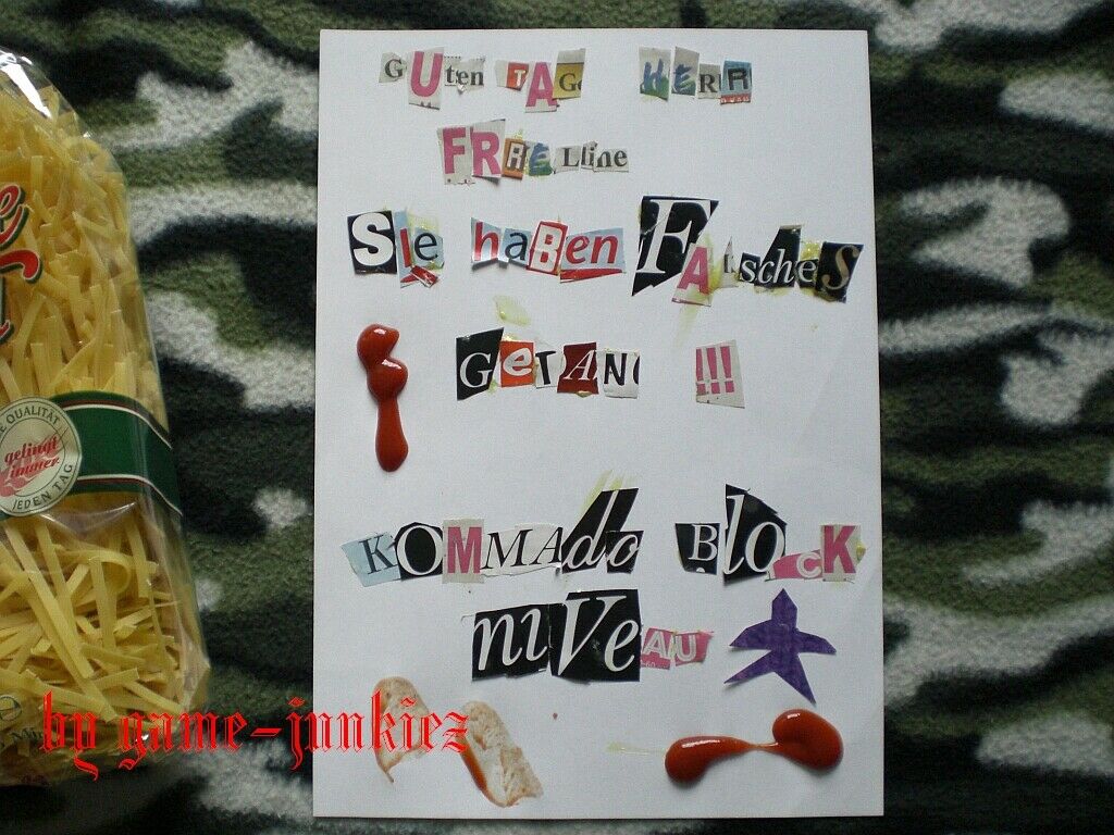 Sensationell! Freelines Drohbrief endlich aufgetaucht!