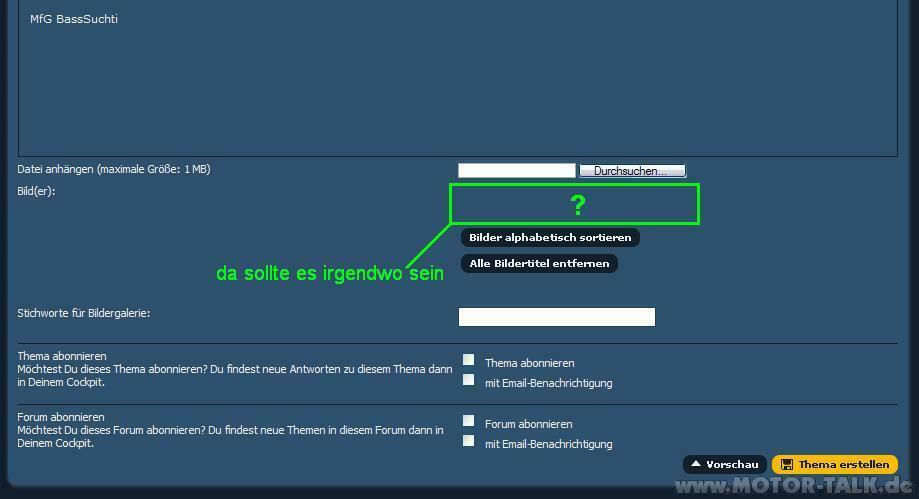 Mehrere Bilder hochladen
