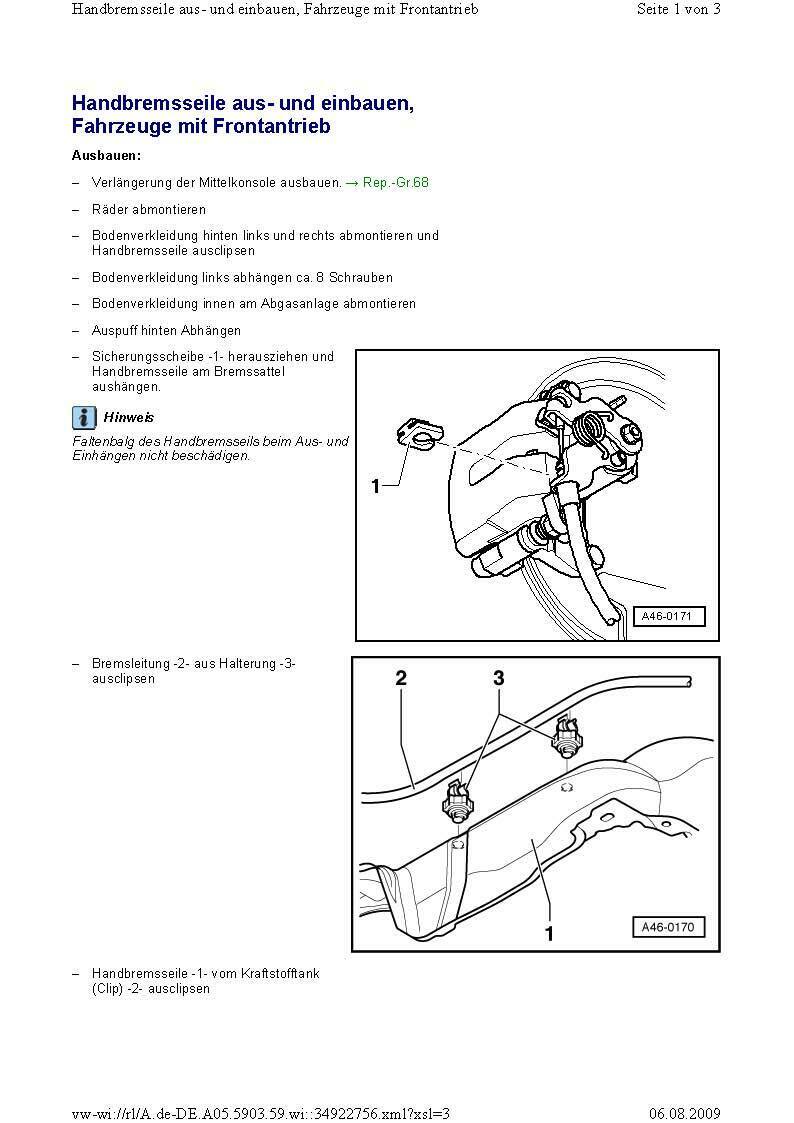TÜV nicht bestanden.Festziehbremse linke Seite keine Wirkung...
