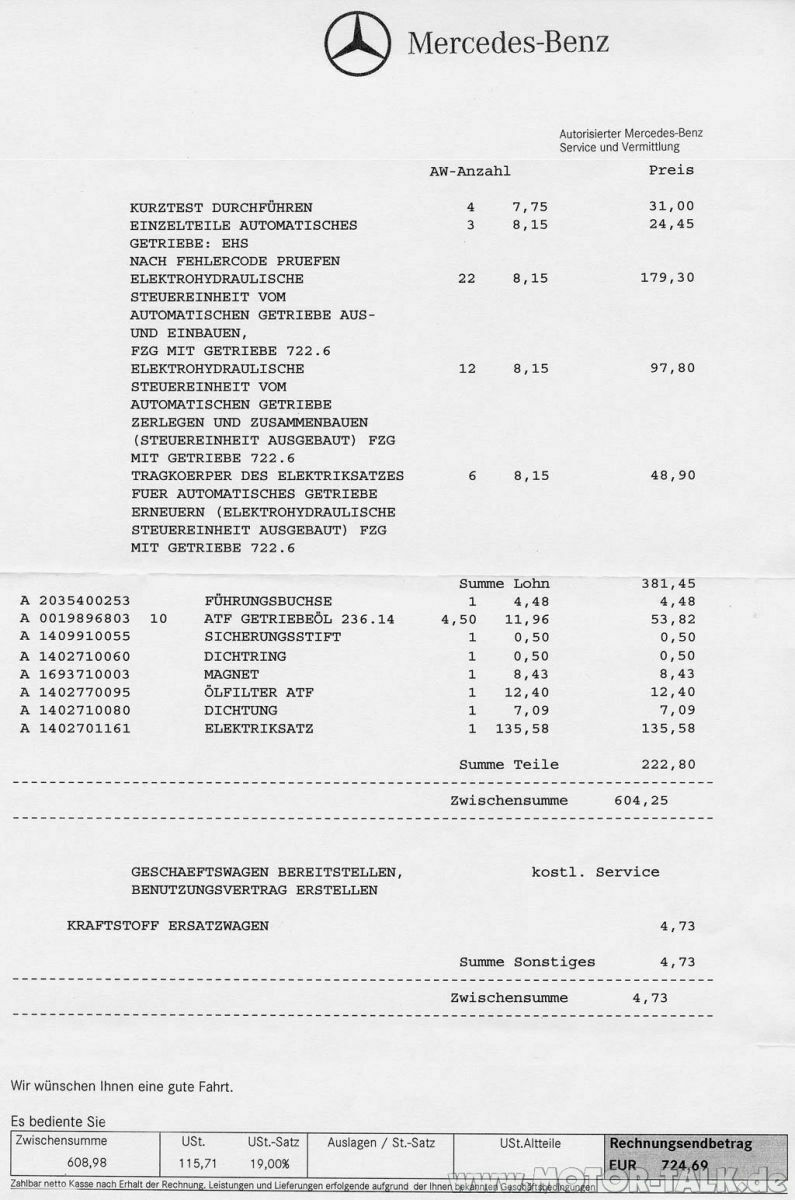 Automatikgetriebe! dringend!