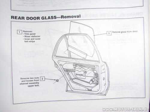 Rear Door Glass Removal