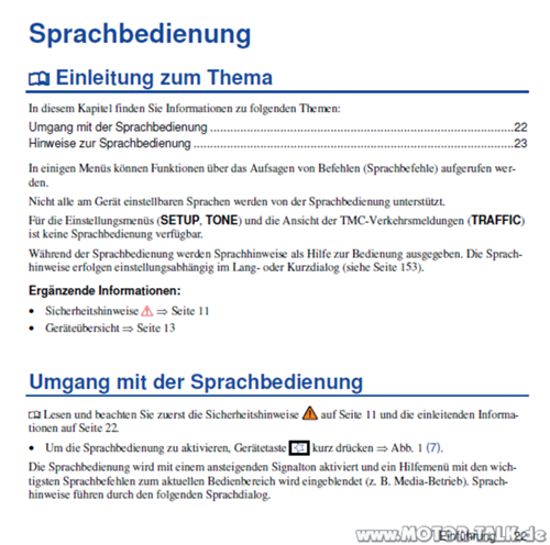 Beispiel BDA-Sprachbedienung