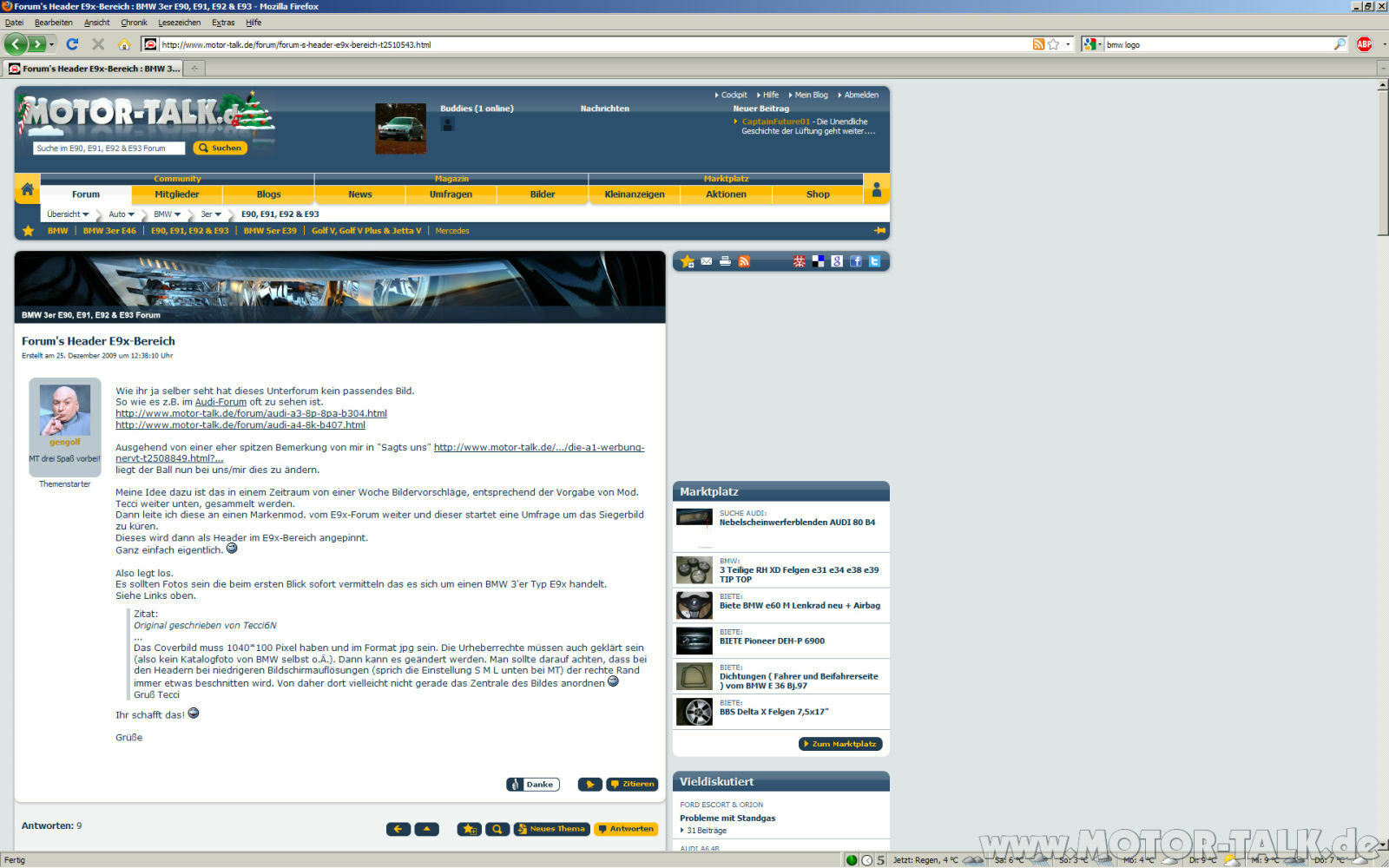 Forum's Header E9x-Bereich