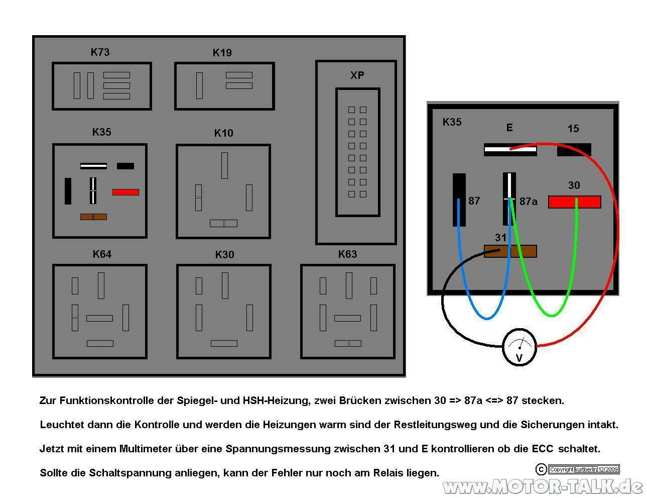Schalter für Heckscheibenheizung defekt?
