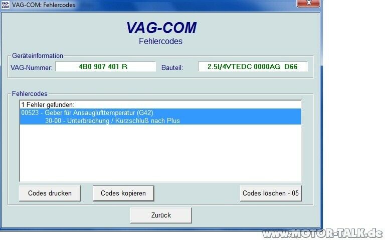 An welchem Wert erkenne ich einen defekten LMM?