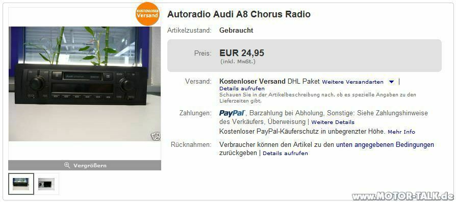 Audi Chorus II im Audi 80 B4 ABT