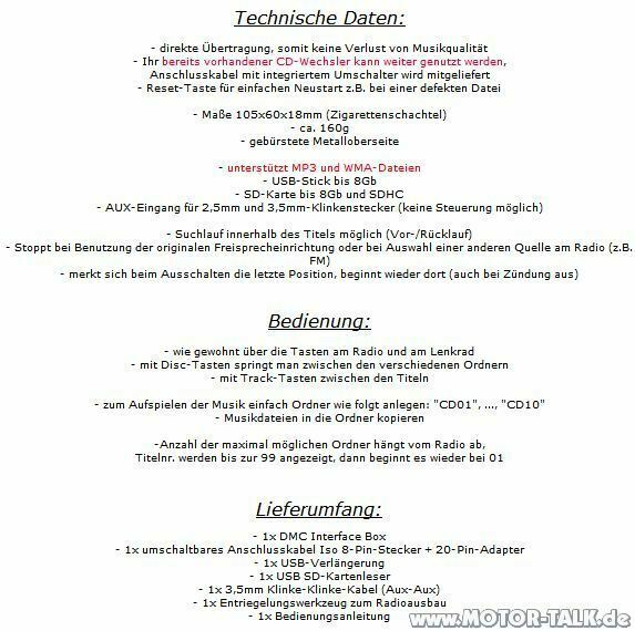 Audi Chorus II im Audi 80 B4 ABT