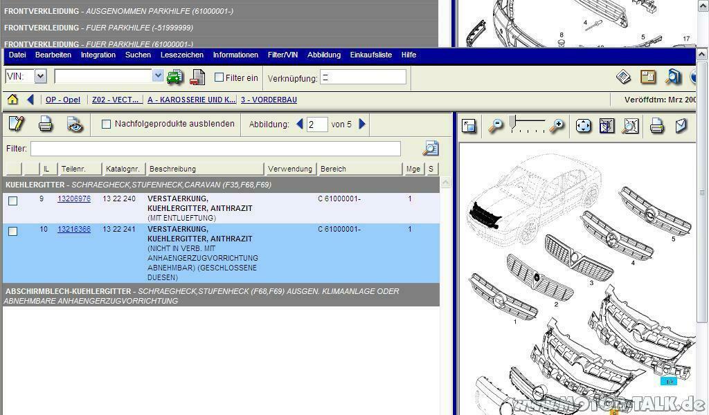 Luftzufuhr Vectra C 1,9CDTI FL