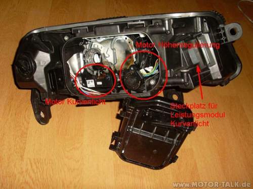 Kurvenlicht-hoehenregulierung