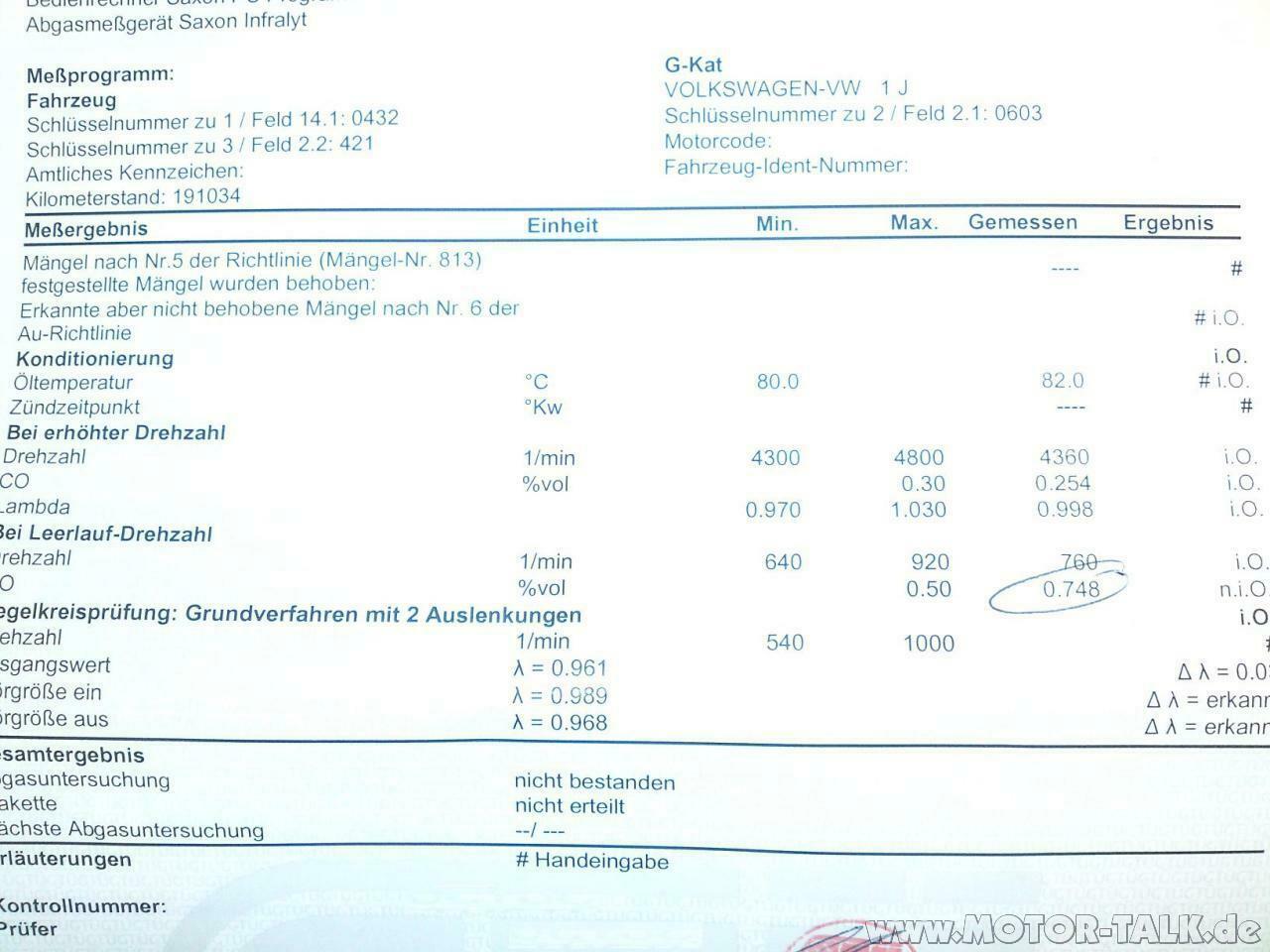 HU-Untersuchungsergebnis: erhebliche Mängel <- brauche Tips Golf IV