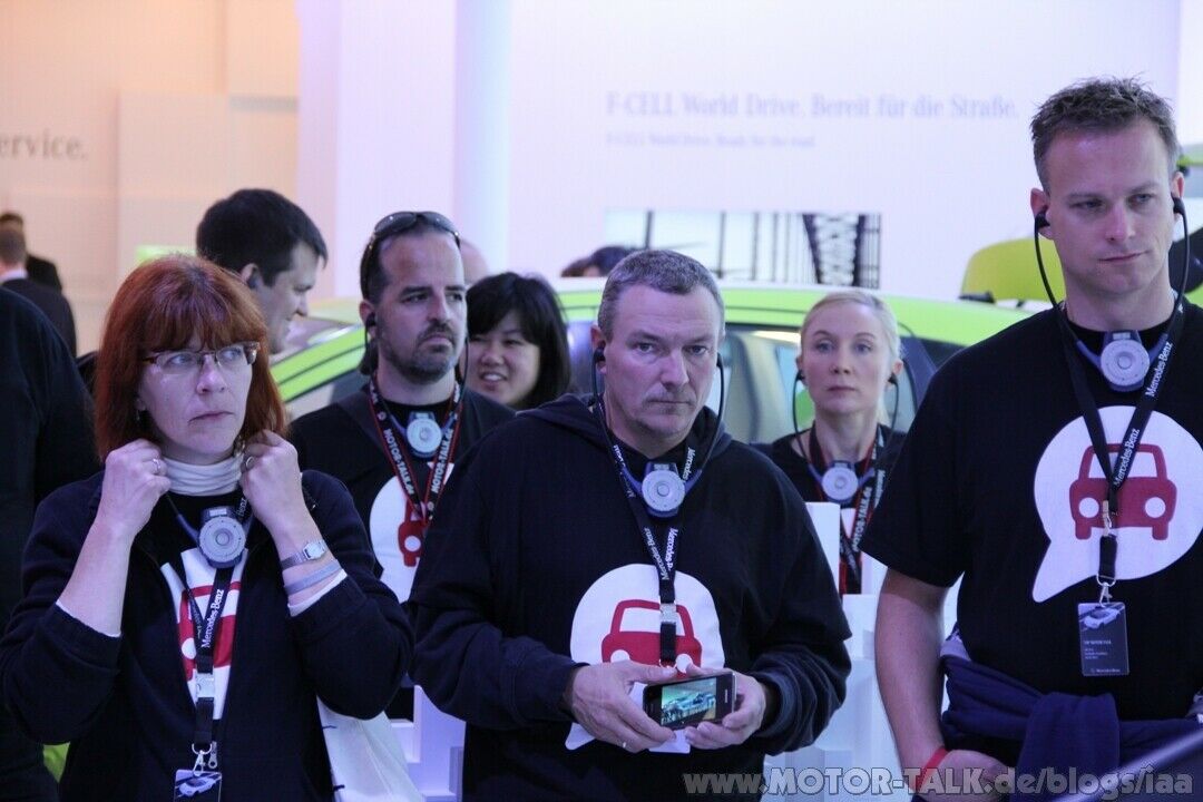 Mit Headset unterwegs