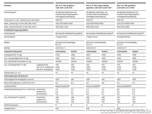 313PS Diesel - Daten