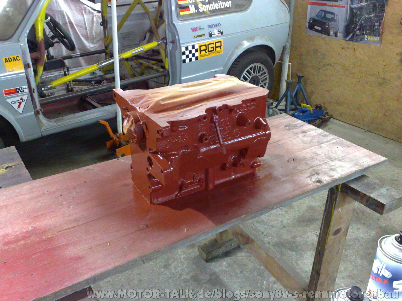 Aufbau eines 1,6 L Golf 1 GTI Rennmotor