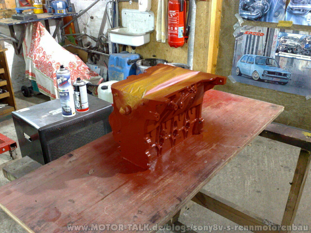 Aufbau eines 1,6 L Golf 1 GTI Rennmotor