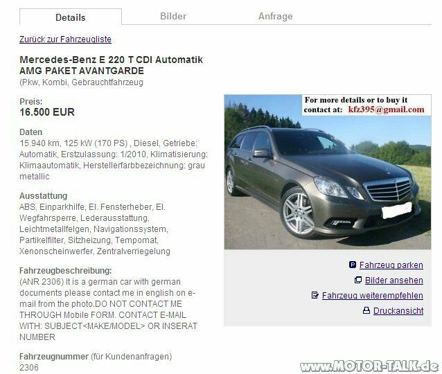 Fake oder doch schon so günstig E220 CDI T für 16500.-