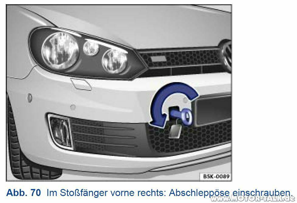 Golf 6 - Kein Abschlepphaken